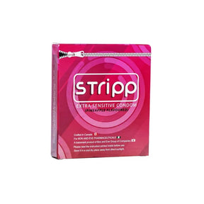Stripp Extra Sensitive Pineapple Flavoured 3 Condoms