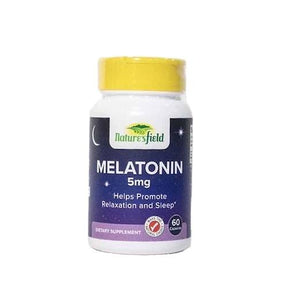 Nature's Field Melatonin 5 mg Promotes Relaxation and Sleep 60 Tablets