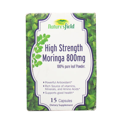 Nature's Field High Strength Moringa 800 mg 15 Capsules