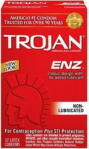 Trojan ENZ Non-Lubricated 12 Condoms