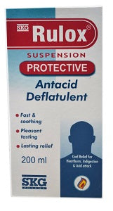 Rulox Suspension Protective Antacid Deflatulent 200 ml