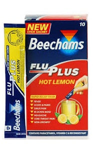 Beechams Flu Plus Hot Lemon 10 Sachets