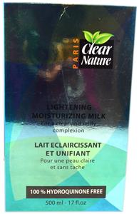Clear Nature Paris Lightening Moisturising Milk 500 ml