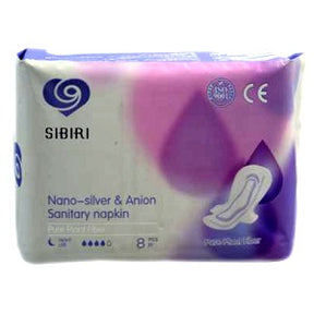 Sibiri Nano-Silver & Anion Pantyliners Purple x8