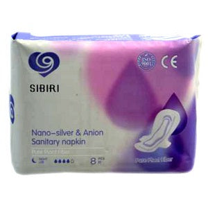 Sibiri Nano-Silver & Anion Pantyliners Purple x8