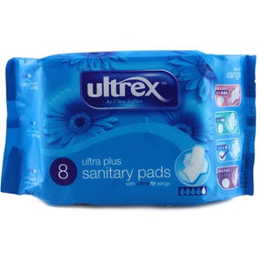 Ultrex Sanitary Pads Ultra Plus x8
