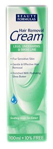 Beauty Formulas Hair Removal Cream Shea Butter 110 ml