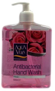 Aqua Vera Hand Wash Anti Bacterial Rose 500 ml