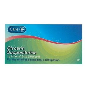 Care Glycerin Infants 1 g 12 Suppositories