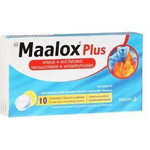 Maalox Plus Lemon 10 Tablets
