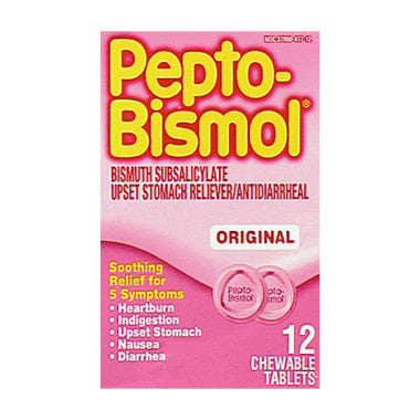 Pepto Bismol Original 12 Chewable Tablets