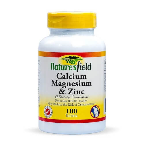 Nature's Field Calcium, Magnesium & Zinc 100 Tablets