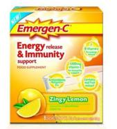 Emergen-C Energy Release & Immunity Support Zingy Lemon x8