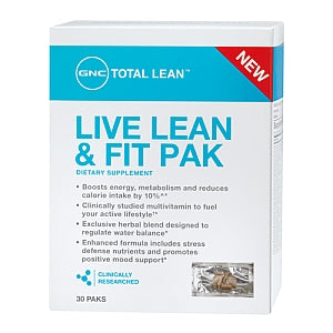 GNC Live Lean & Fit Pak Dietary Supplement x30