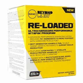 GNC Beyond Raw Re-loaded Ultra Hardcore Performance Vitapak x30