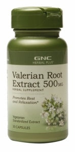GNC Herbal Plus Valerian Root Extract 500 mg 50 Capsules