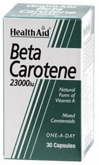 HealthAid Beta Carotene Natural Form Of Vitamin A 23000 IU 30 Capsules