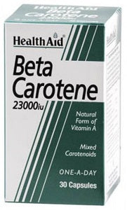 HealthAid Beta Carotene Natural Form Of Vitamin A 23000 IU 30 Capsules
