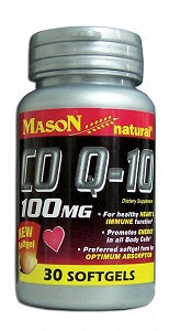Mason CoQ 10 100 mg 30 Soft Gels