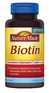 Nature Made Biotin Maximum Strength 5000 mcg 50 Soft Gels