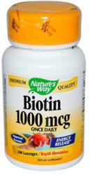 Nature's Way Biotin 1000 mcg 100 Lozenges