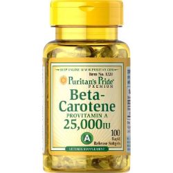 Puritan's Pride Beta-Carotene 25,000 IU 100 Soft Gels