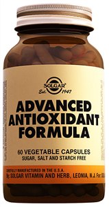 Solgar Advanced Anti-Oxidant Formula Sugar, Salt & Starch Free 60 Capsules