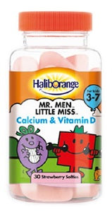 Haliborange Mr Men Little Miss Calcium & Vitamin D Age 3-7 30 Softies