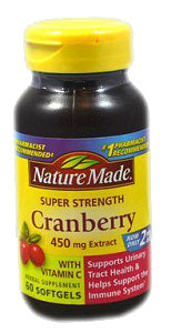 Nature Made Super Strength Cranberry 450 mg 60 Soft Gels