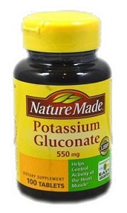 Nature Made Potassium Gluconate 550 mg 100 Tablets