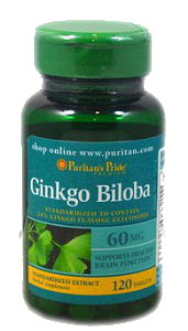 Puritan's Pride Ginkgo Biloba 60 mg 120 Tablets