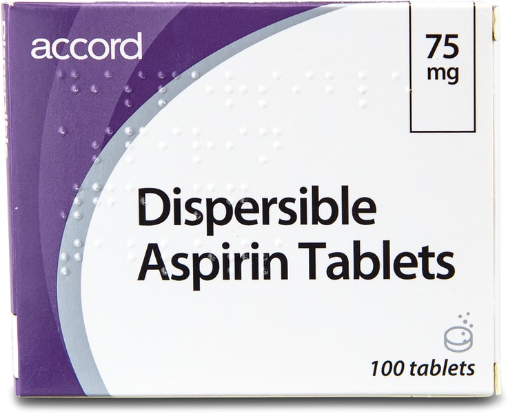 Dispersible Aspirin 75 mg 100 Tablets