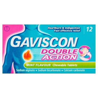 Gaviscon Double Action Mint 12 Chewable Tablets