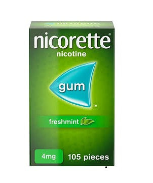 Nicorette Nicotine Gum 4 mg Fresh Mint x105