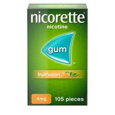 Nicorette Nicotine Gum 4 mg Fruit Fusion x105