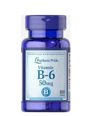 Puritan's Pride B-6 50 mg 100 Tablets