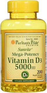 Puritan's Pride Vitamin D3 5000 IU 100 Soft Gels