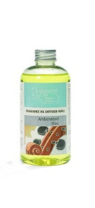 Claremont & May Fragranceoil Difusser Refill Amberwood Blue 250 ml