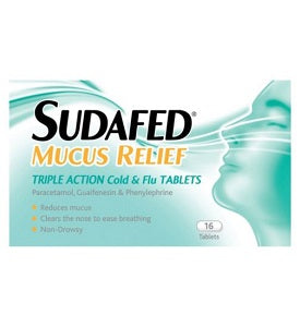 Sudafed Mucus Relief Non-Drowsy 16 Tablets