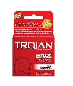 Trojan ENZ Non-Lubricated Latex 3 Condoms