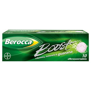 Berocca Boost With Vitamins, Minerals & Guarana 10 Effervescents