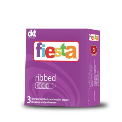 Fiesta Ribbed 3 Condoms