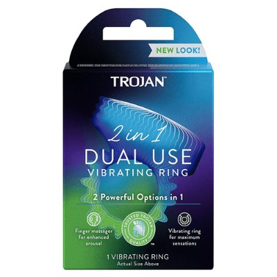 Trojan 2 In 1 Dual Use Vibrating Ring