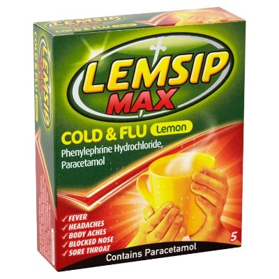 Lemsip Max Cold & Flu Lemon Flavour 5 Sachets