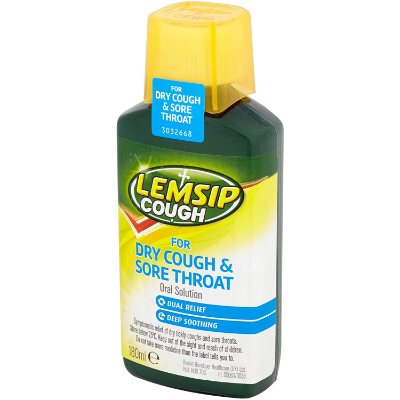 Lemsip Dry Cough & Sore Throat 180 ml