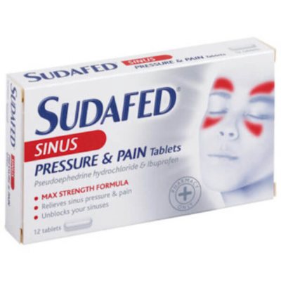 Sudafed Sinus Pressure & Pain Max Strength 12 Tablets