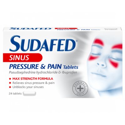 Sudafed Sinus Pressure & Pain Max Strength 24 Tablets