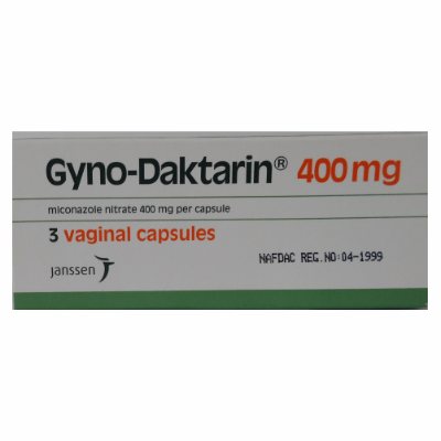 Gyno Daktarin 400 mg 3 Vaginal Capsules