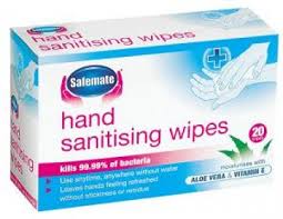 Safemate Hand Sanitising Wipes x20