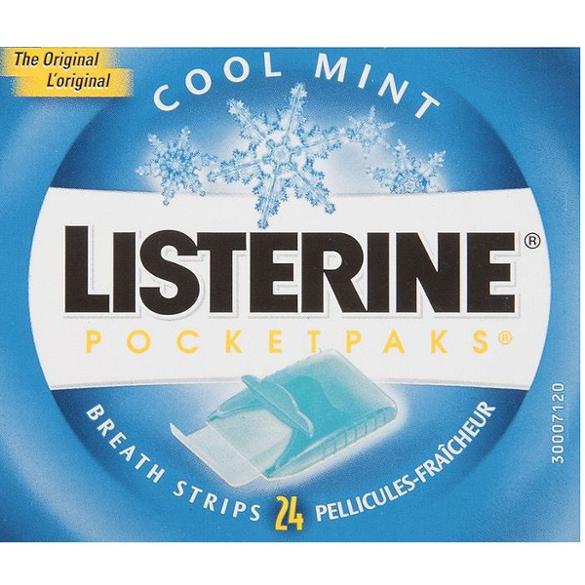 Listerine Breath Strips Cool Mint 24 Strips